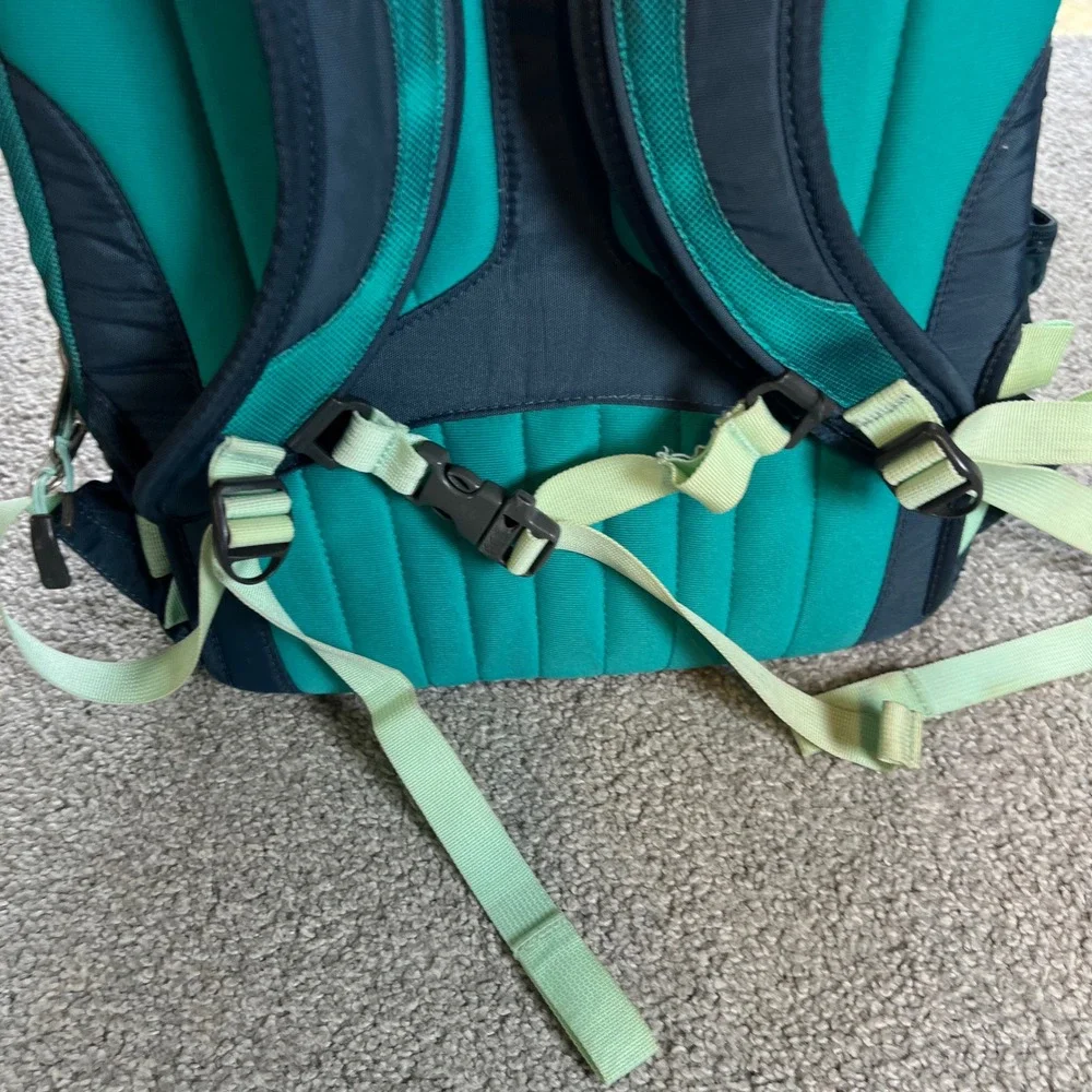 The North Face Recon Backpack Teal Navy Mint Laptop Sleeve Hiking Travel outdoor